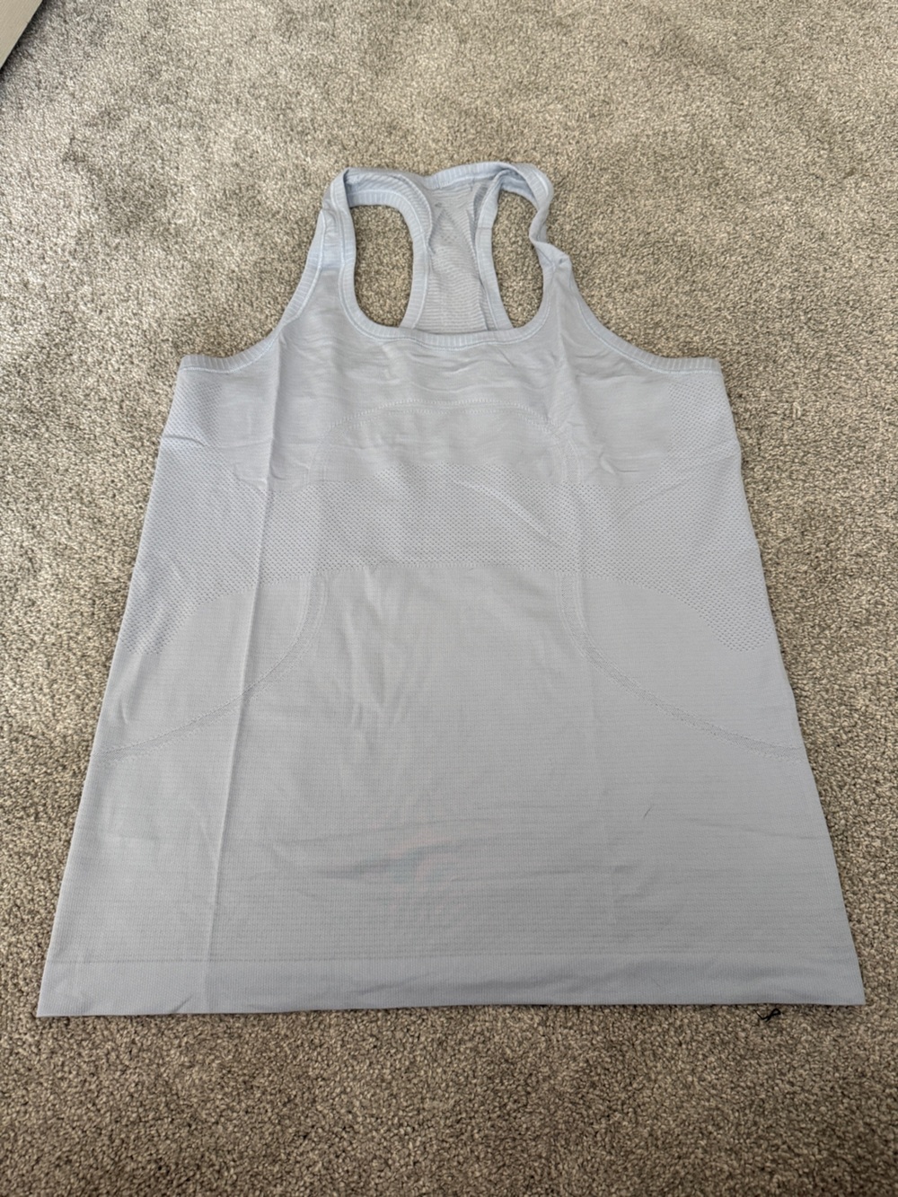 Lululemon Light Blue Gray Seamless Racerback Tank Top